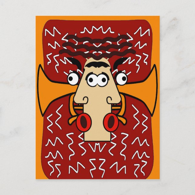 Cool Jazz Abstrakter Kubismus 2 Postkarte (Vorderseite)