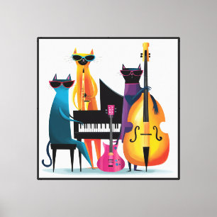 Cool Jazz Cats Musiker Band Leinwanddruck
