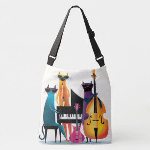 Cool Jazz Cats Musiker Band Tragetaschen Mit Langen Trägern
