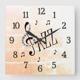 Cool Jazz Quadratische Wanduhr
