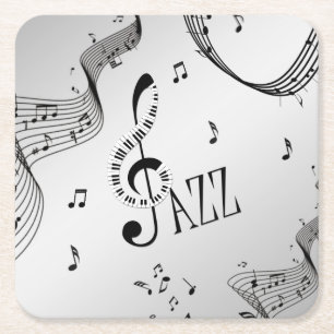 Cool Jazz Rechteckiger Pappuntersetzer