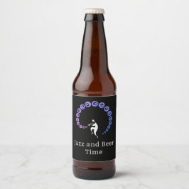 Cool Jazz Trumpet Musiker Blue Lilac Beer Label Bierflaschenetikett