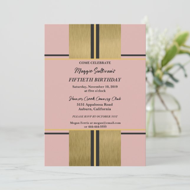 Cool Jazzy Gold Invitation (Debout devant)