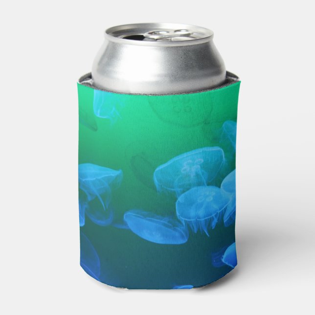 Cool Jellyfish Green Blue Gradient Dosenkühler (Kanne Vorderseite)