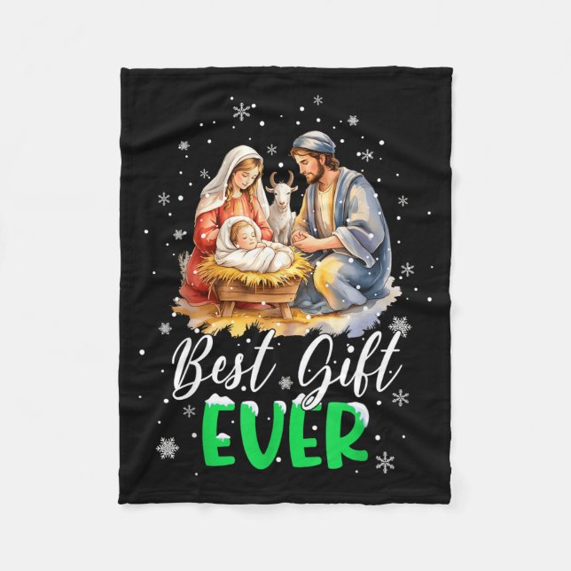 Cool Jesus Nativity Scene Christian Ever Christmas Fleecedecke (Vorderseite)