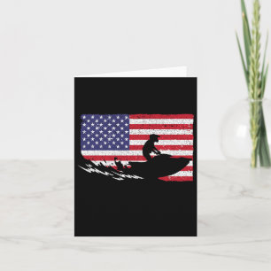 Cool Jet Ski for Men Skiers US amerikanische Flagg Karte