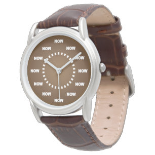 Cool "JETZT" passen Sie auf (Brown) Armbanduhr