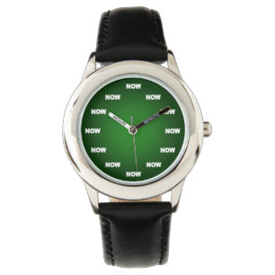Cool "JETZT" passen Sie auf (Grün) Armbanduhr
