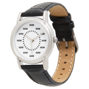 Cool "JETZT" passen Sie auf (Weiß) Armbanduhr