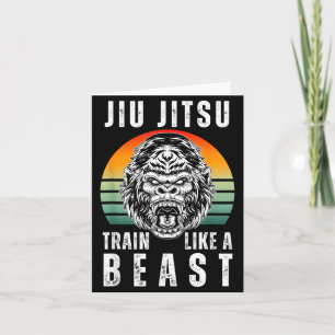 Cool jiu Jitsu Trainiere wie ein brüllender Gorill Karte