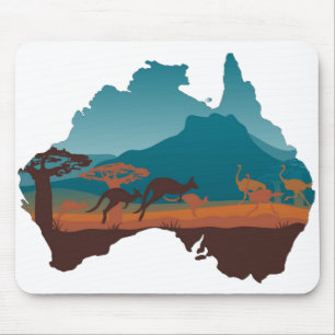 Cool Kangaroo Australien Reiseunterstützung Austra Mousepad