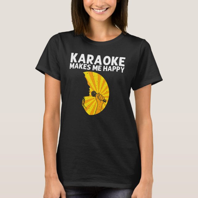 Cool Karaoke For Men Women Singer Microphone Karao T-Shirt (Vorderseite)