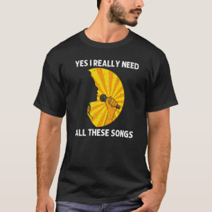 Cool Karaoke für Männer Sängerin Mikrofon Karao T-Shirt