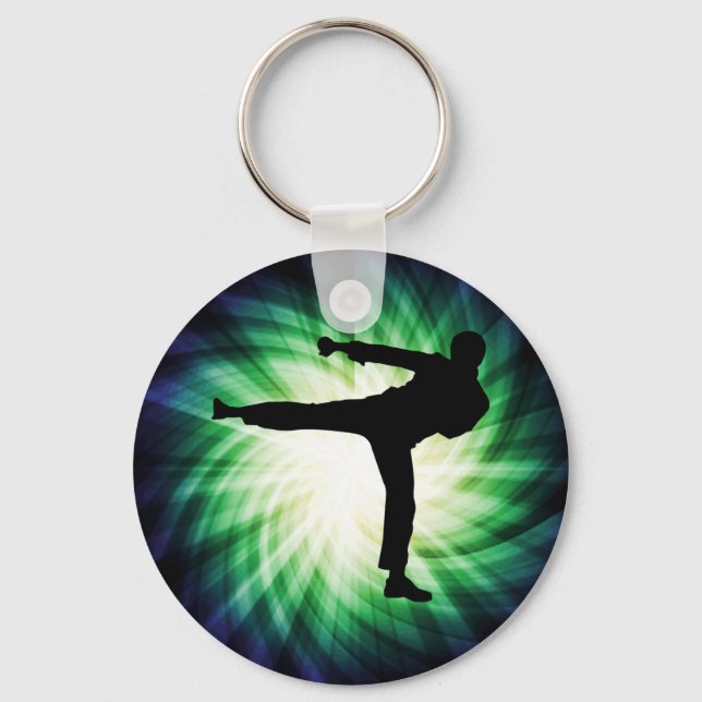 Cool Karate Kick Schlüsselanhänger (Vorderseite)