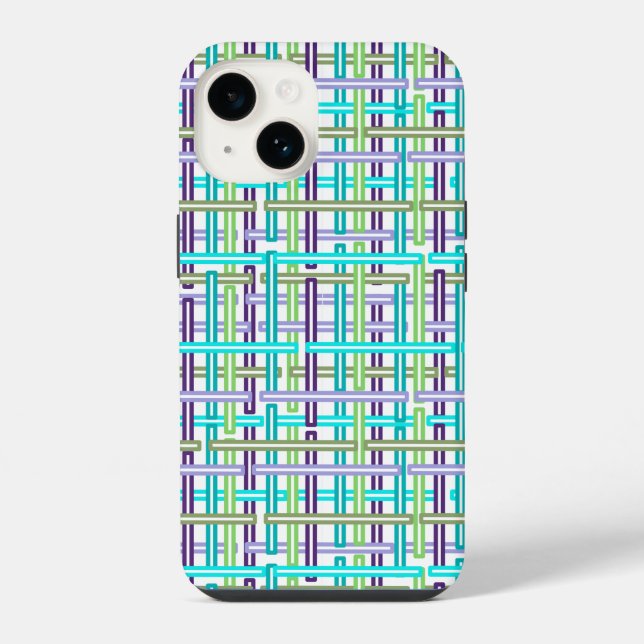 Cool Kariert iPhone 14 Hülle (Rückseite)