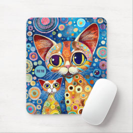 Cool Katzen Abstrakt Mousepad