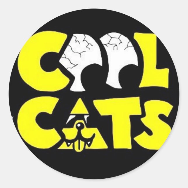 cool-Katzen-x Runder Aufkleber (Vorderseite)