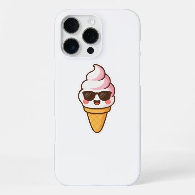 Cool Kawaii Eiscreme iPhone 16 Pro Max Hülle (Rückseite)