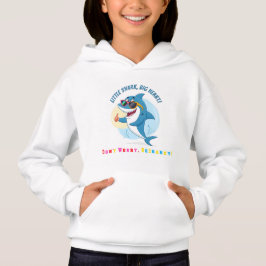 Cool Kawaii Shark Positive Vibes Hoodie