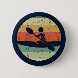 Cool Kayak Sunset Button