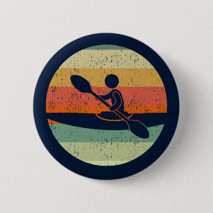 Cool Kayak Sunset Button