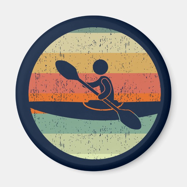 Cool Kayak Sunset Magnet (Vorne)