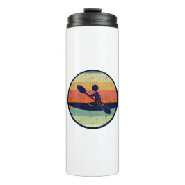 Cool Kayak Sunset Thermosbecher