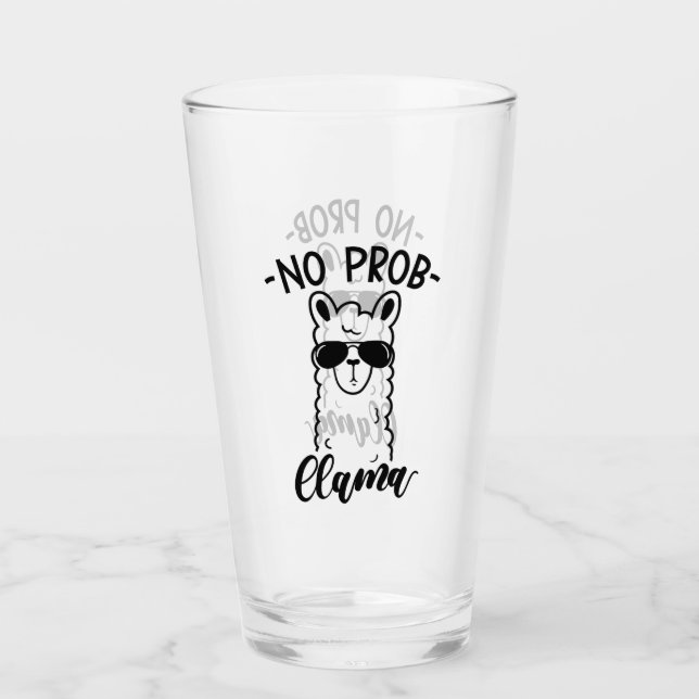 Cool kein Prob Lama Glas (Vorderseite)
