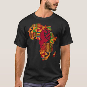 Cool Kente Cloud Art Men Afrika Karte T-Shirt