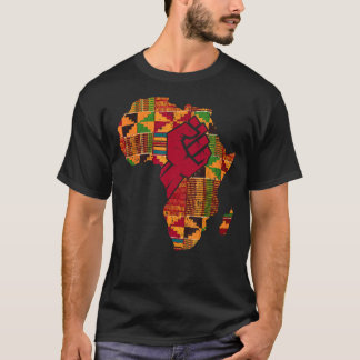 Cool Kente Cloud Art Men Afrika Karte T-Shirt