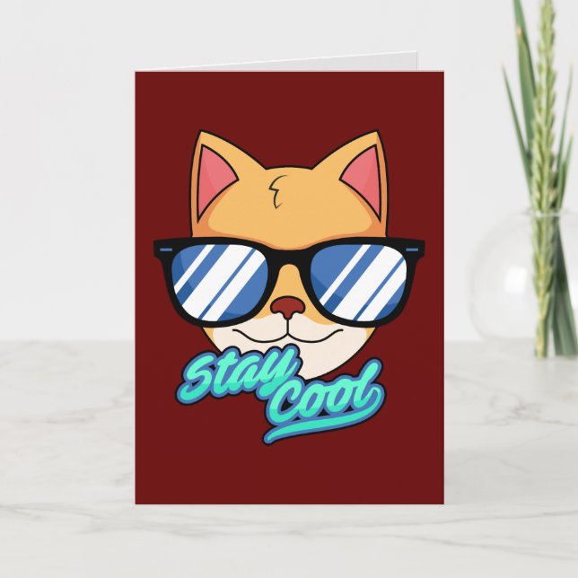 COOL KID KATZGEBURTSTAG KIDS KÜHLKARTEN KARTE (Vorderseite)