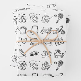 Cool Kids Colour Book Birthday Party Paper Geschenkpapier Set