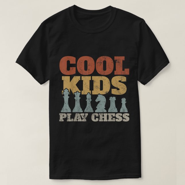 Cool Kids Play Chess Design T-Shirt (Design vorne)
