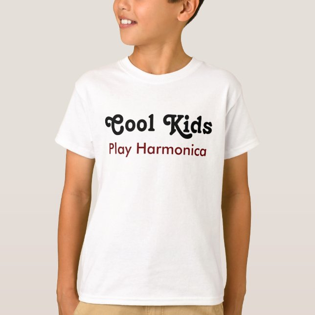 Cool Kids Play Harmonica T-Shirt (Vorderseite)