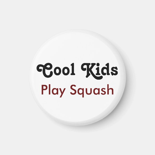 Cool Kids Play Squash Magnet (Vorne)