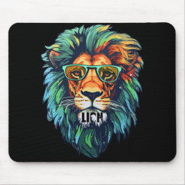 Cool King – Colorful Lion with Shades Design Mousepad