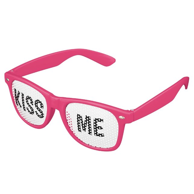 COOL! 😎 Kiss Me Sonnenbrille - Fun Party oder Fes (Schrägansicht)