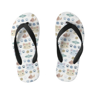Cool, Kitty Cat in Grau und Beige Kinderbadesandalen