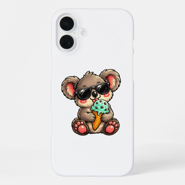 Cool Koala Eiscreme iPhone 16 Plus Hülle (Rückseite)