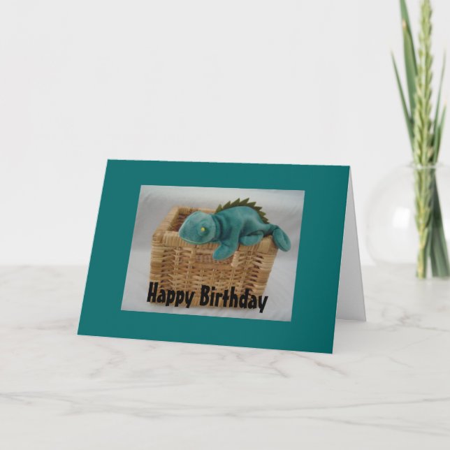 Cool Lazy Lizard Karte (Vorderseite)