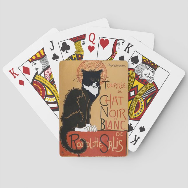 Cool Le Chat Noir et Blanc Spielkarten (Rückseite)