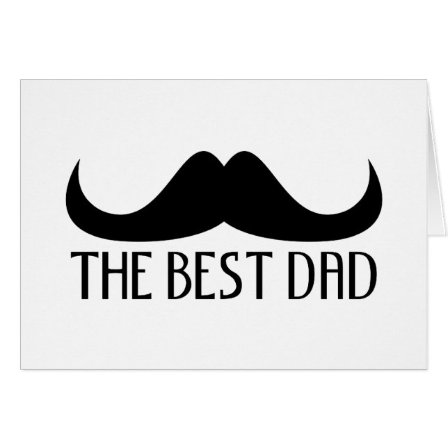 Cool Le meilleur papa Black Mustache Fête des père (Devant horizontal)