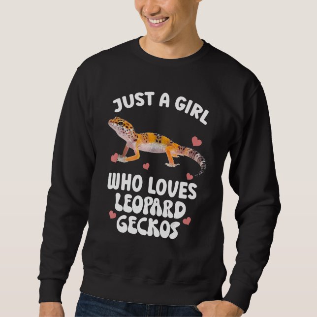 Cool Leopard Gecko For Girls Women Pet Lizard Rept Sweatshirt (Vorderseite)