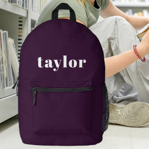 Cool Lila Modernes Minimalistisches TrendPersonali Bedruckter Rucksack