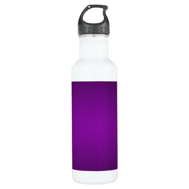 Cool Lila-Schwarz-Grainy Vignette Trinkflasche (Vorderseite)