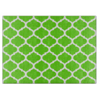 Cool Lime Green marokkanisches Quatrefolienmuster
