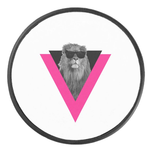 Cool Lion Hockey Puck (Vorderseite)