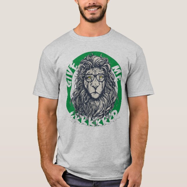 Cool Lion with Glasses Graphic  T-Shirt (Vorderseite)