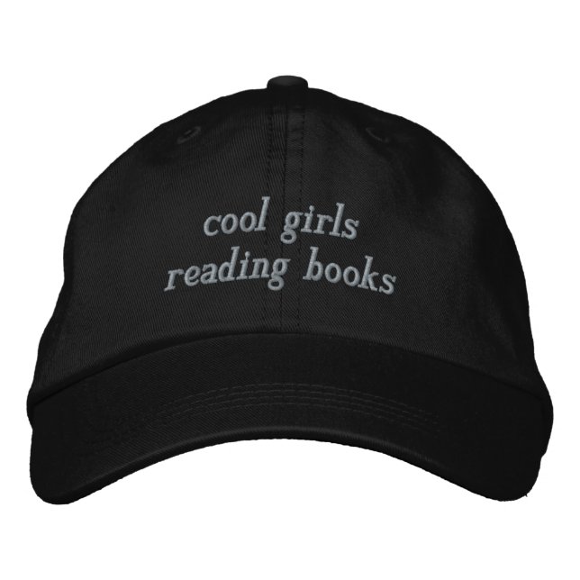 cool lisant des livres brodés casquette (Devant)