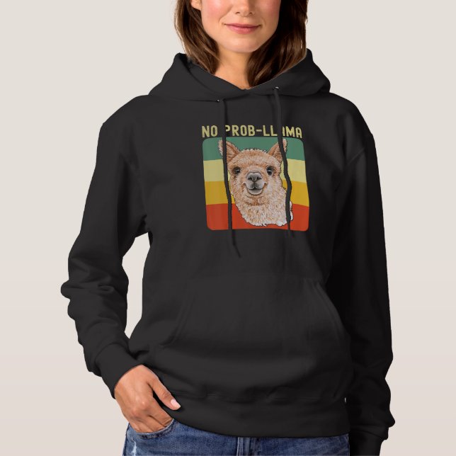 Cool Llama For Men Women No Prob Llama Alpaca Farm Hoodie (Vorderseite)